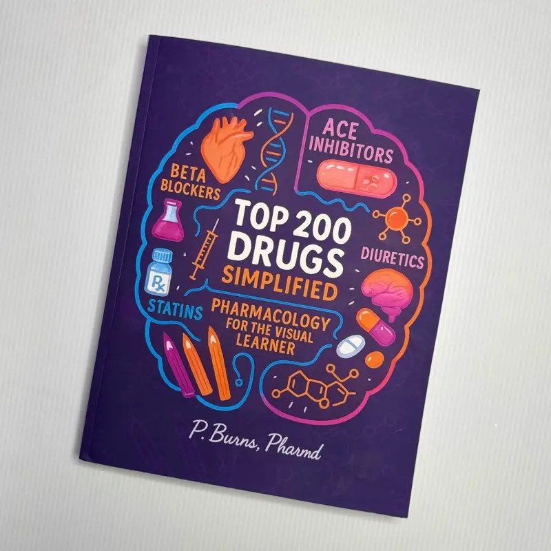 Top 200 Drugs Simplified Pharmacology Coloring Book and Study Guide