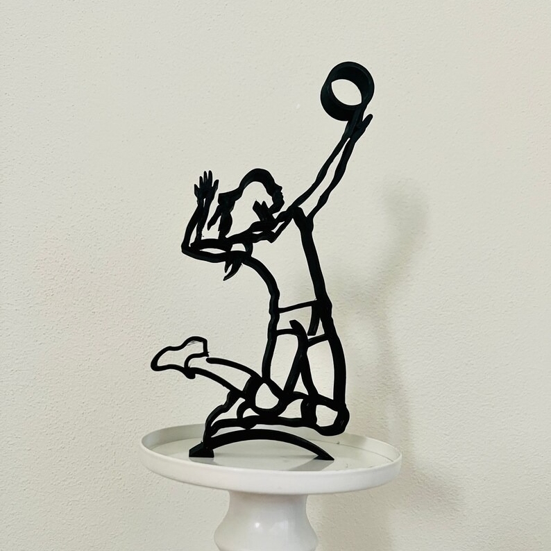 Minimalist Ornament Athlete Metal Statue