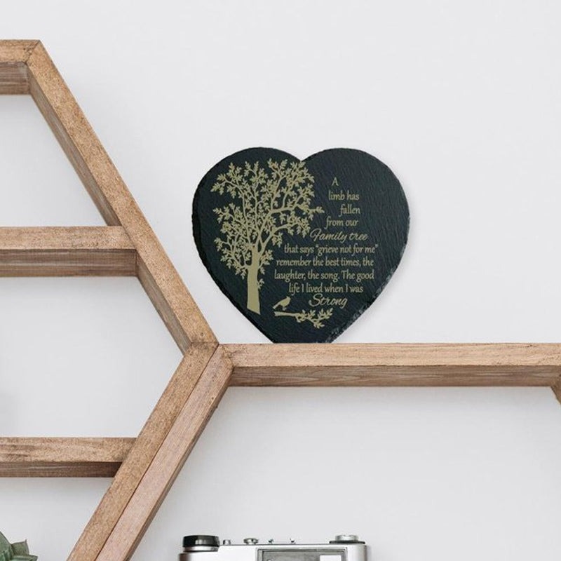 Heart Shape Memorial Rock Ornament