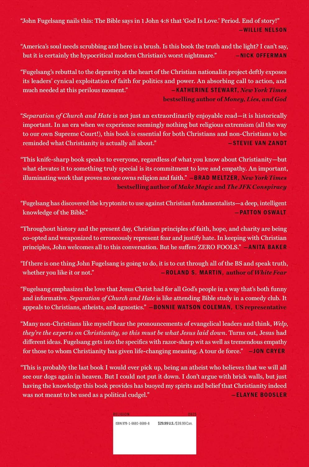 SEPARATION OF CHURCH AND HATE: A SANE PERSON'S GUIDE TO TAKING BACK THE BIBLE FROM FUNDAMENTALISTS, FASCISTS