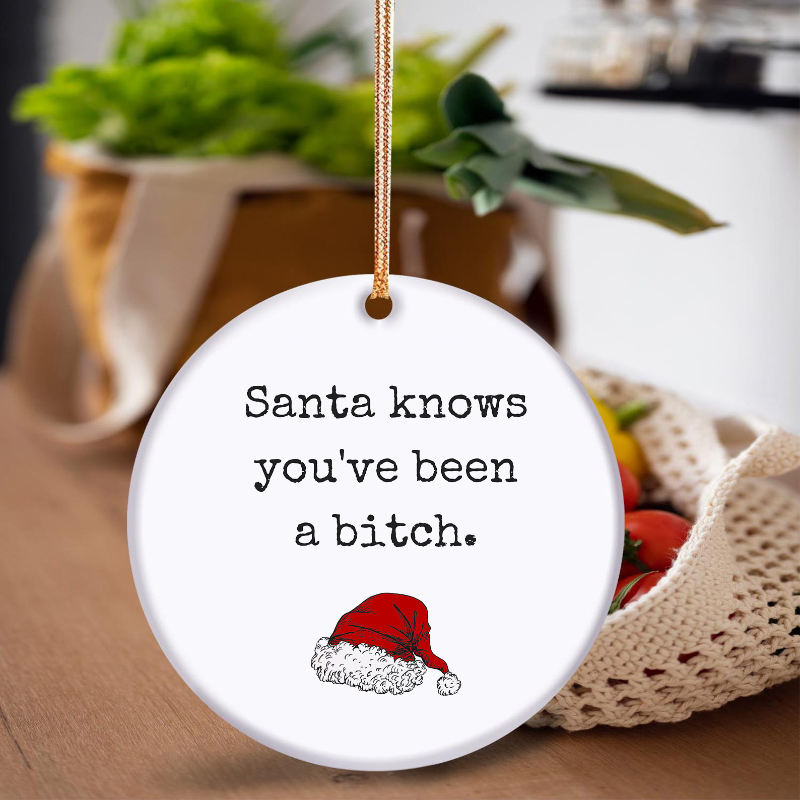 🌲Christmas Funny Round Ornament