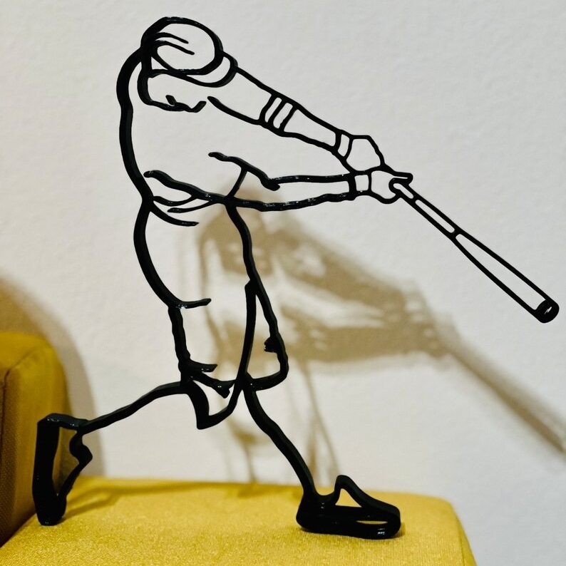 Minimalist Ornament Athlete Metal Statue