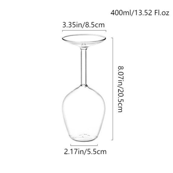 🍷Upside Down Wine Glass