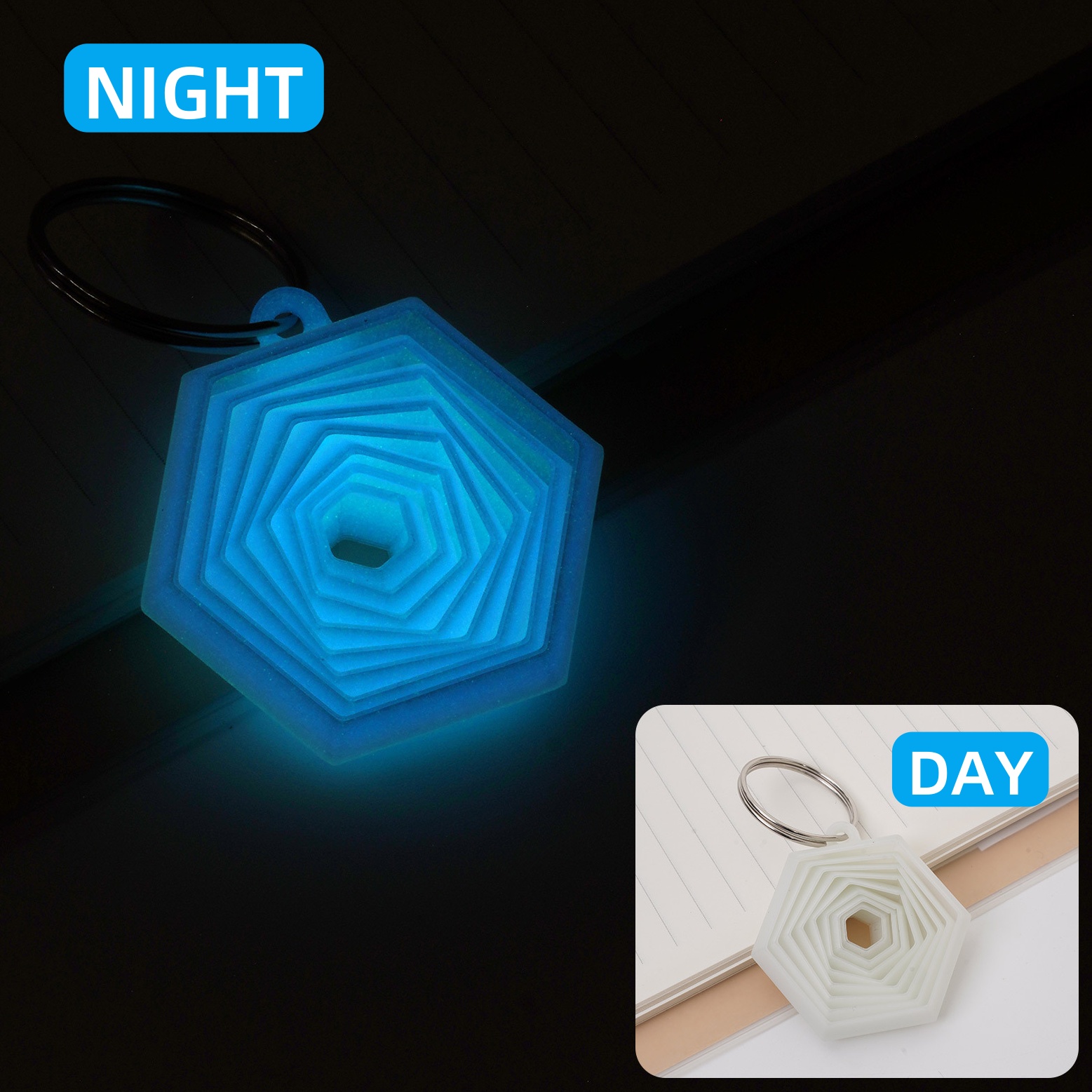 3D Printed Hexagon Fidget Keychain