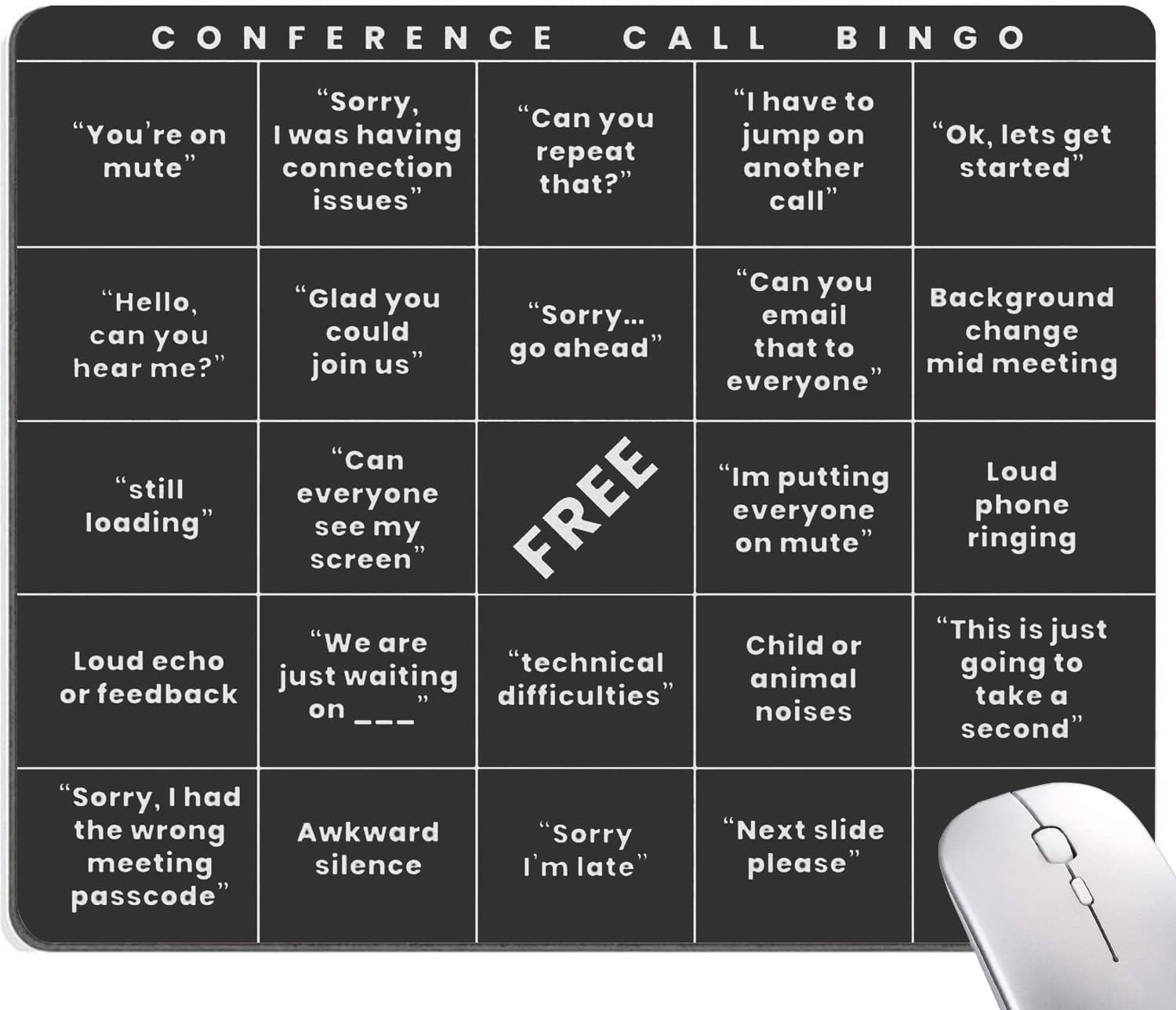 Conference Call Bingo Mouse Pad