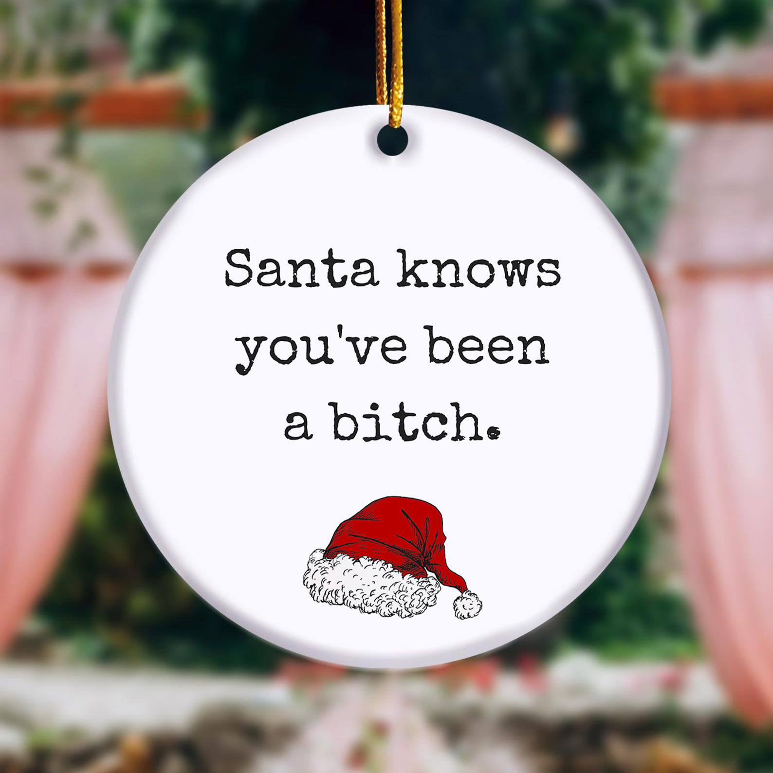 🌲Christmas Funny Round Ornament