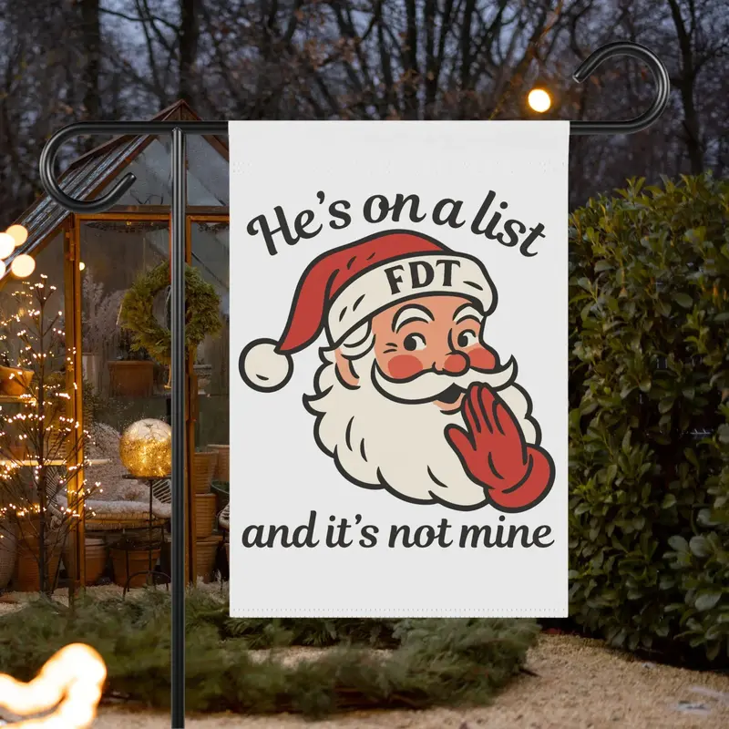 Anti Tp 👱‍♂️ Garden Flag:  FDT Winter Santa Claus Liberal Flag