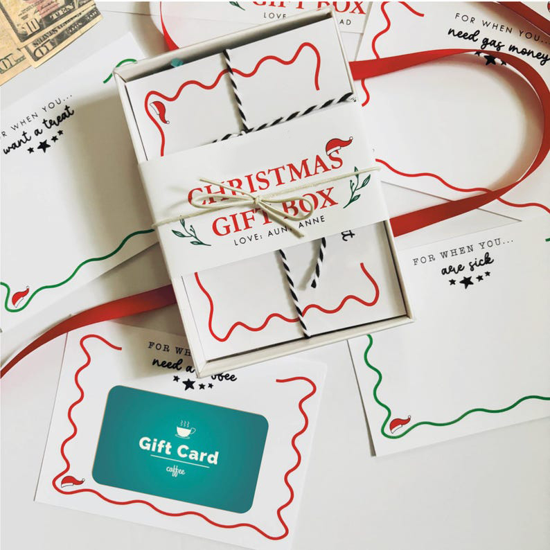 🎁CHRISTMAS GIFT CARD BOX FOR TEENS!🎅🏼📚THE BEST CHRISTMAS GIFT
