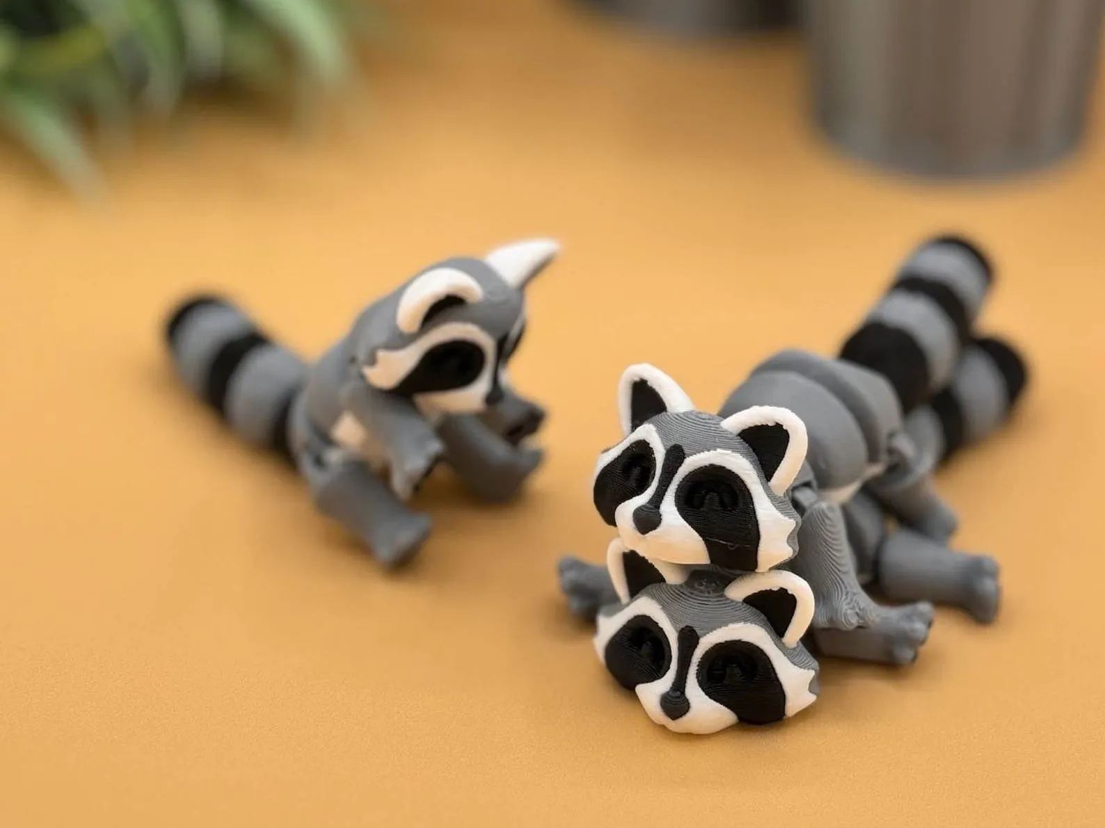 🦝3D Printed Raccoon Fidget