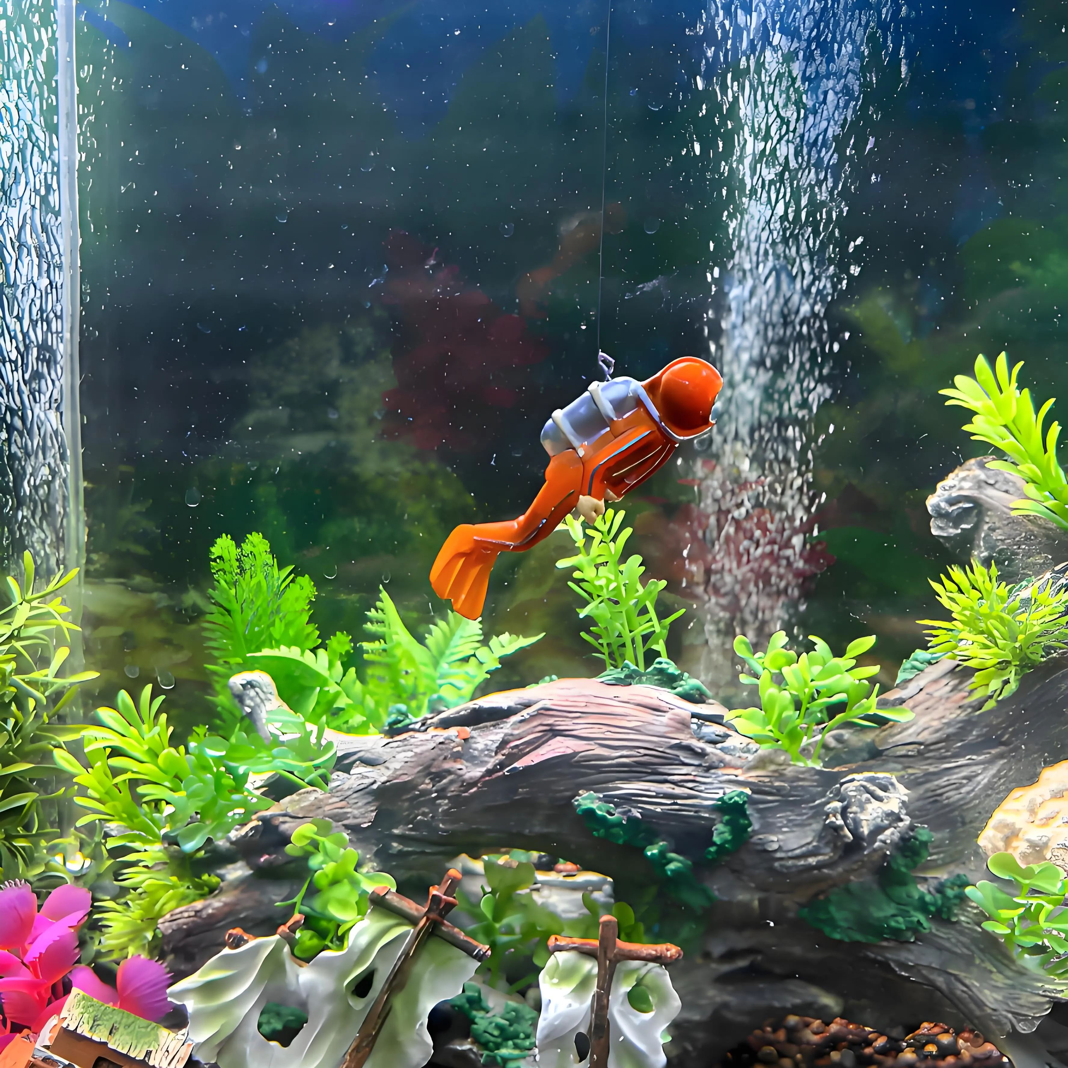 Fish Tank Diver Decoration