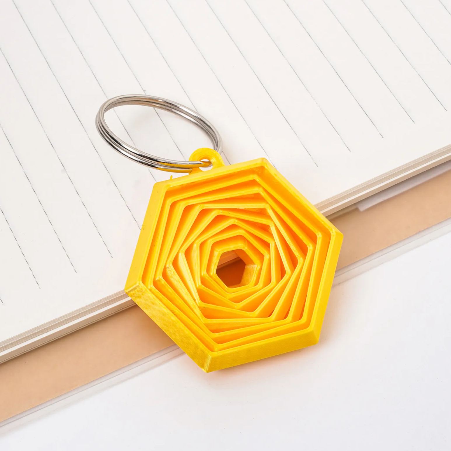 3D Printed Hexagon Fidget Keychain