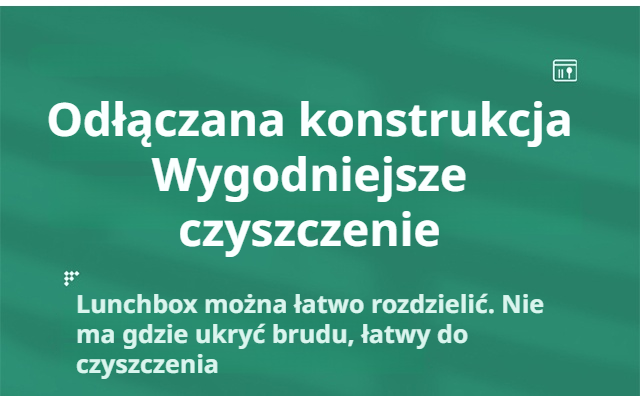 Wnętrze dwuwarstwowego pojemnika na lunch