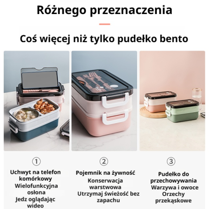 Przenośny dwuwarstwowy pojemnik na lunch