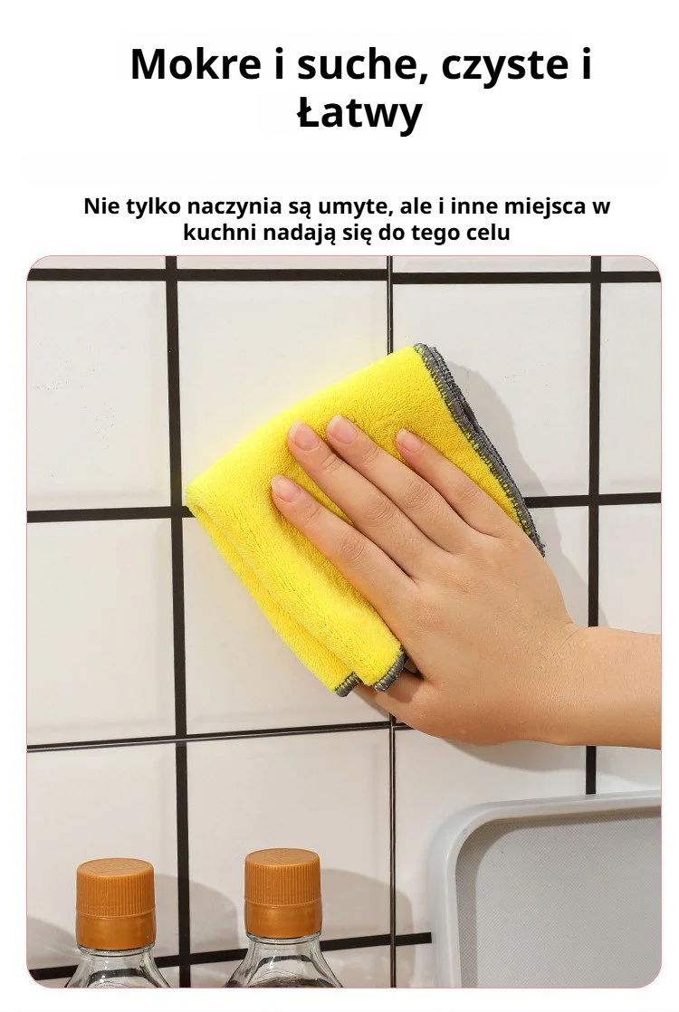 Ścierka do wielokrotnego użytku z polaru koralowego