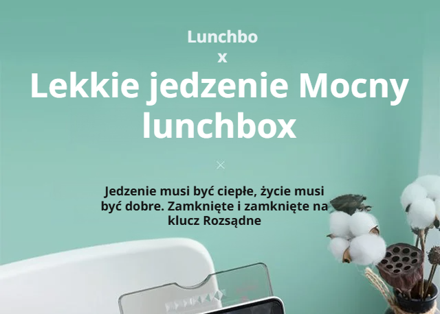 Przenośny dwuwarstwowy pojemnik na lunch w kolorze niebieskim