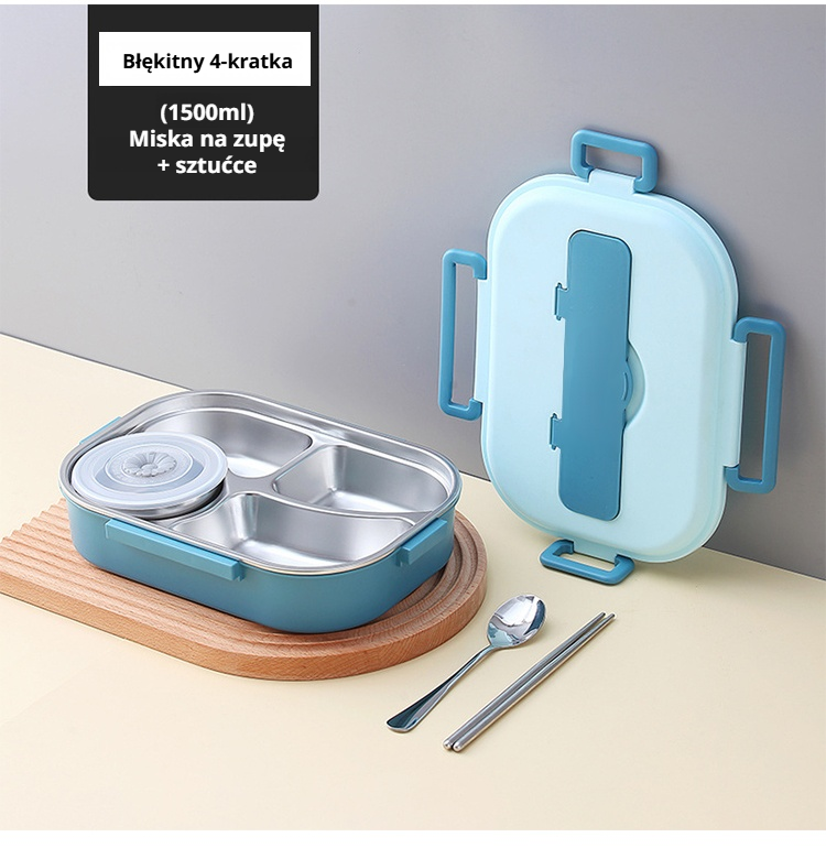 Nowoczesny pojemnik na lunch na świeże i ciepłe jedzenie