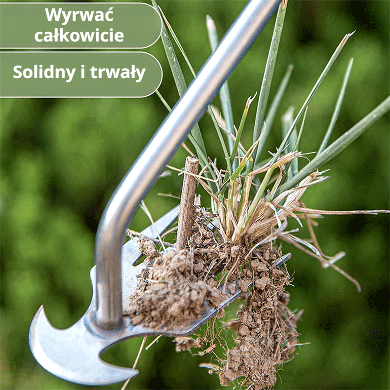 Zestaw metalowych narzędzi do pielenia ogrodu