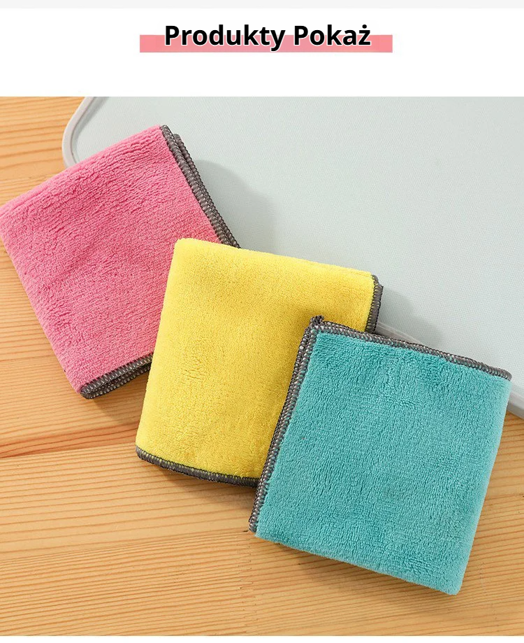 Ścierka z polaru koralowego do delikatnych powierzchni