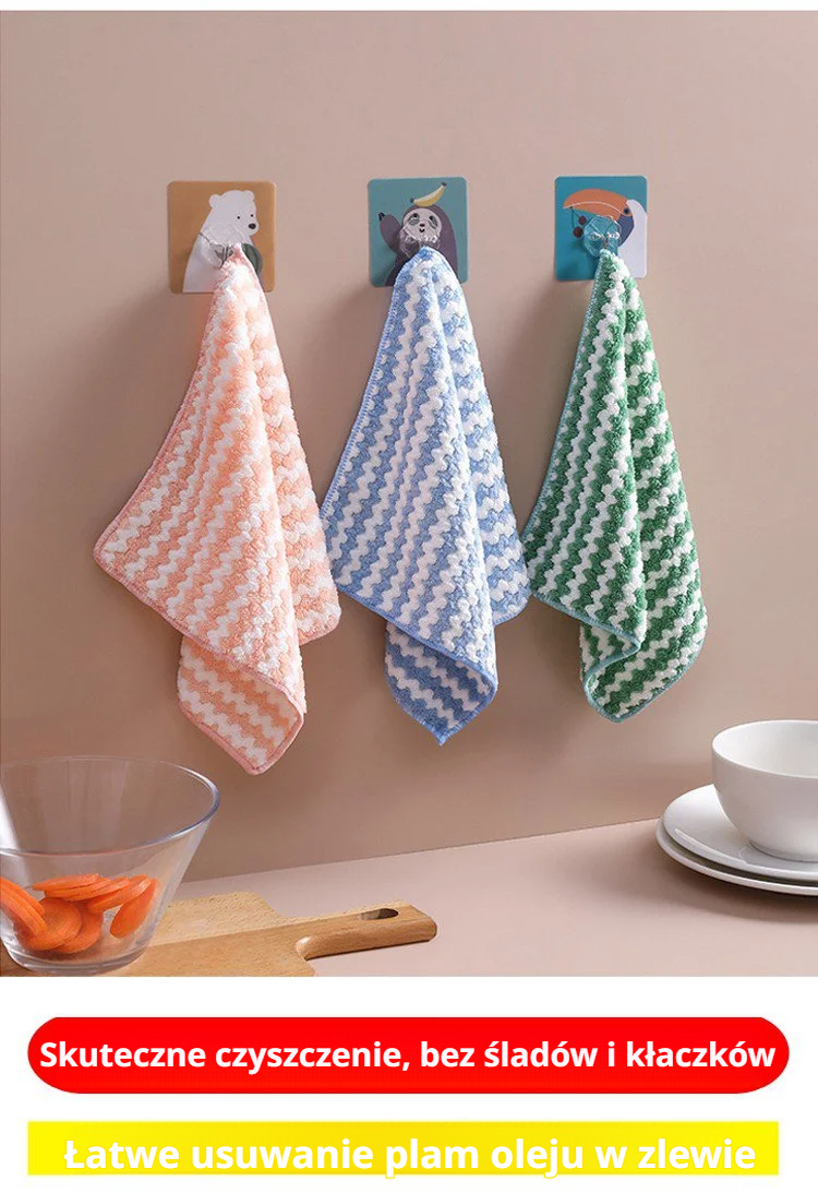 Lazy Kitchen ściereczki czyszczące rozłożone na stole