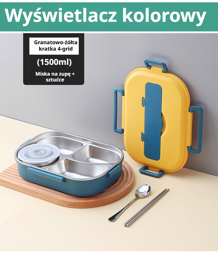 Łatwy do czyszczenia pojemnik na lunch ze stali nierdzewnej