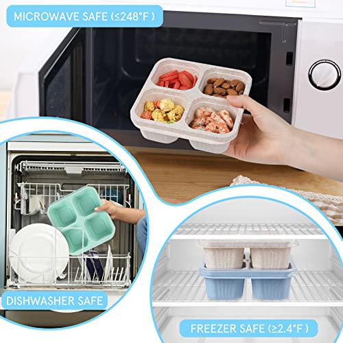 Pudełko na talerze obiadowe z słomy pszenicznej z organizerem świeżości