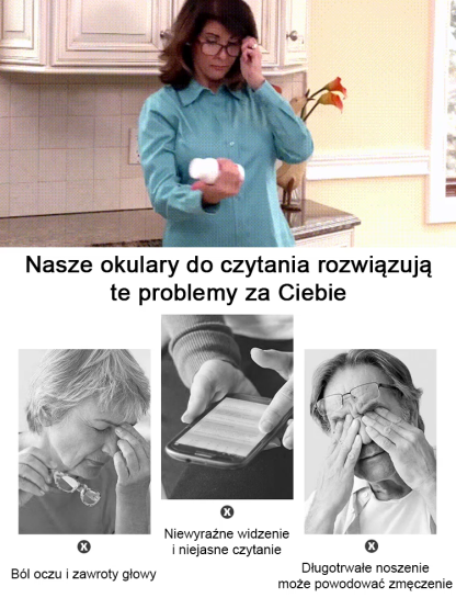 Okulary do czytania z automatycznym zoomem