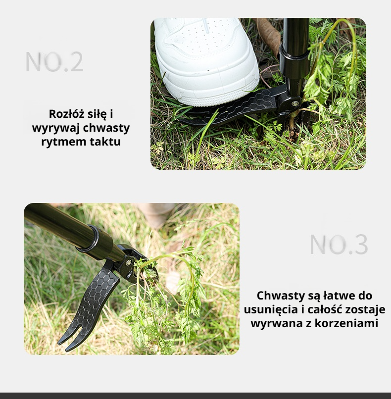 Wyrywacz do korzeni podczas pracy