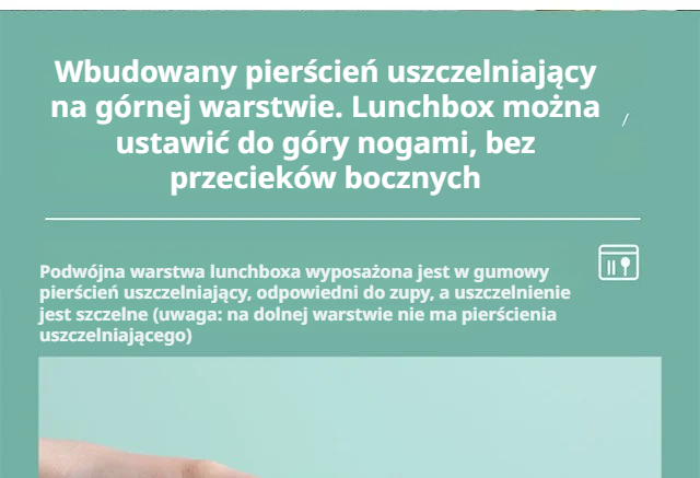 Pudełko na jedzenie z przegródkami na różne potrawy