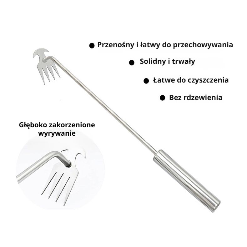 Wytrzymały metalowy wyrywacz chwastów