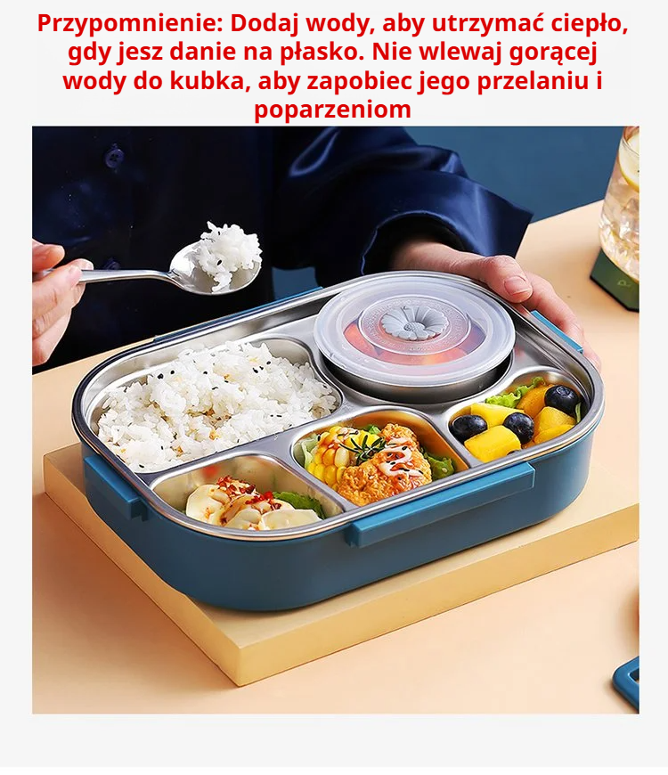 Szczelny pojemnik na jedzenie ze stali nierdzewnej