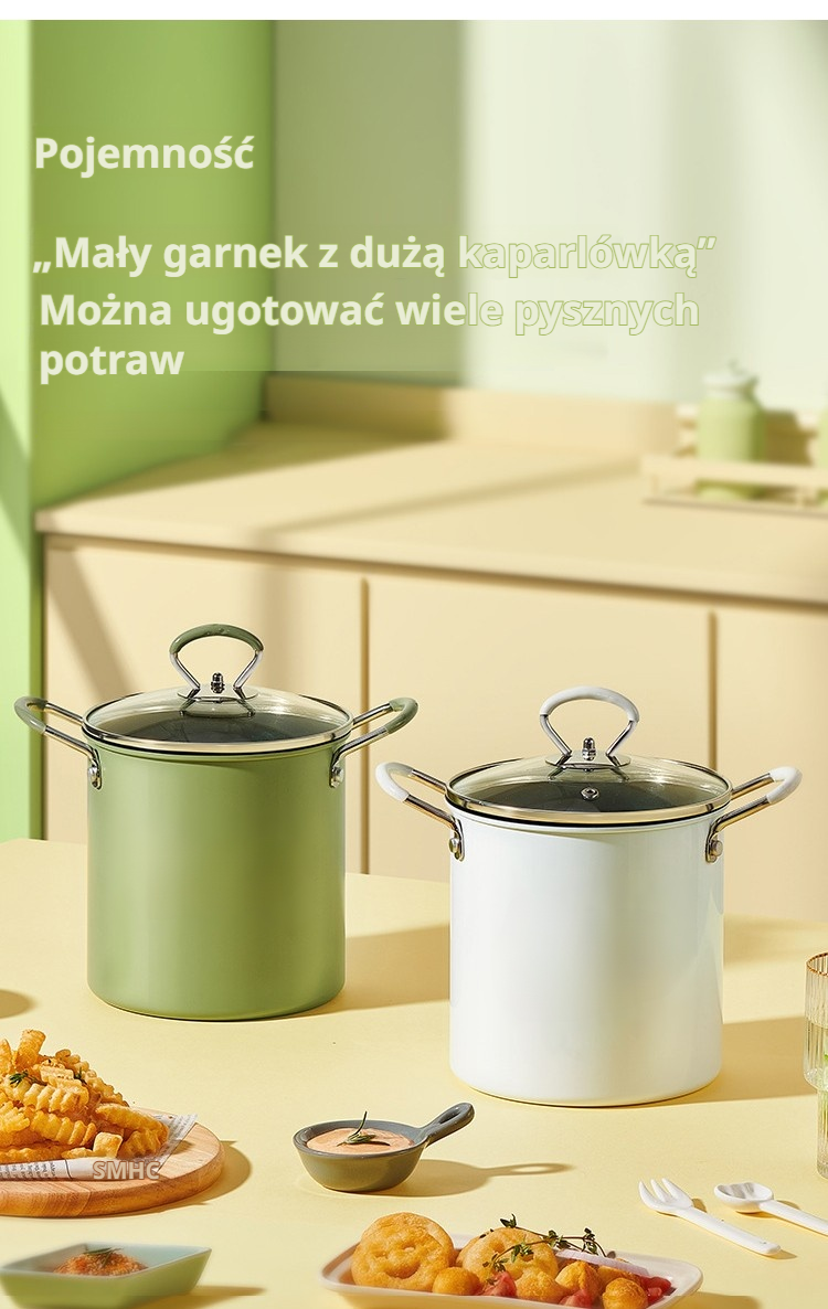 Głęboka nieprzywierająca frytownica do makaronu