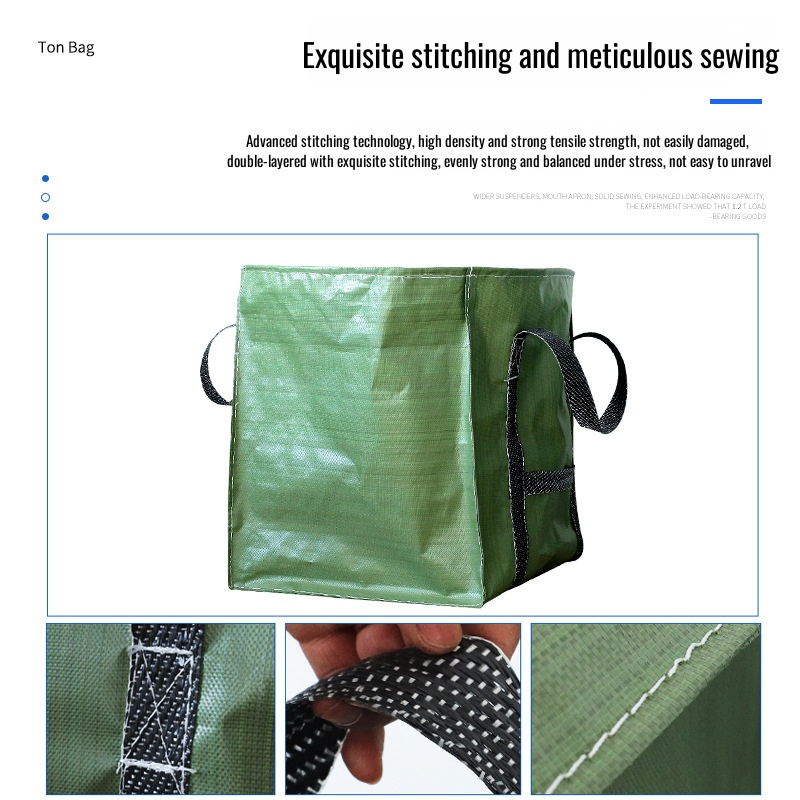 Outdoor large capacity square garden leaf bag courtyard garden plant waterproof garbage collection w