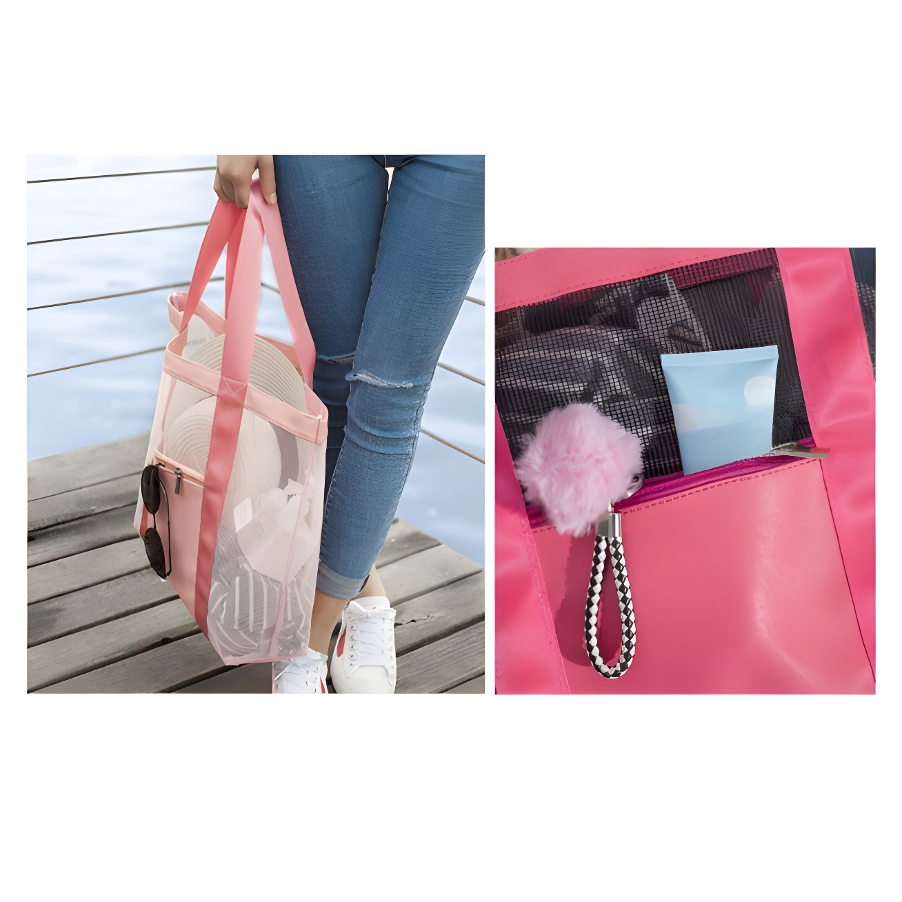 Portable swimming bag with comfortable shoulder strap