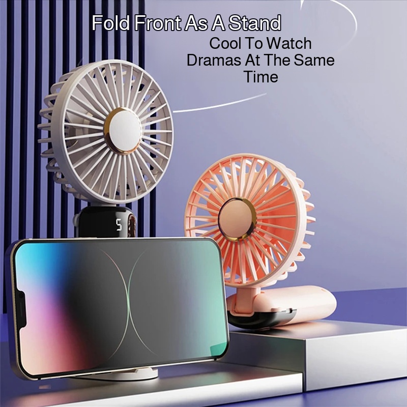 foldable Desktop Fan Portable Fan Handheld Outdoor Handheld Fan Multispeed wind speed Digital Chargi