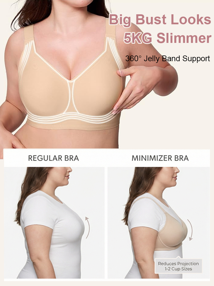 【💑Say goodbye to sagging breasts and effectively reduce underarm fat.】 Non-wired lift bra that makes a large bust appear smaller.