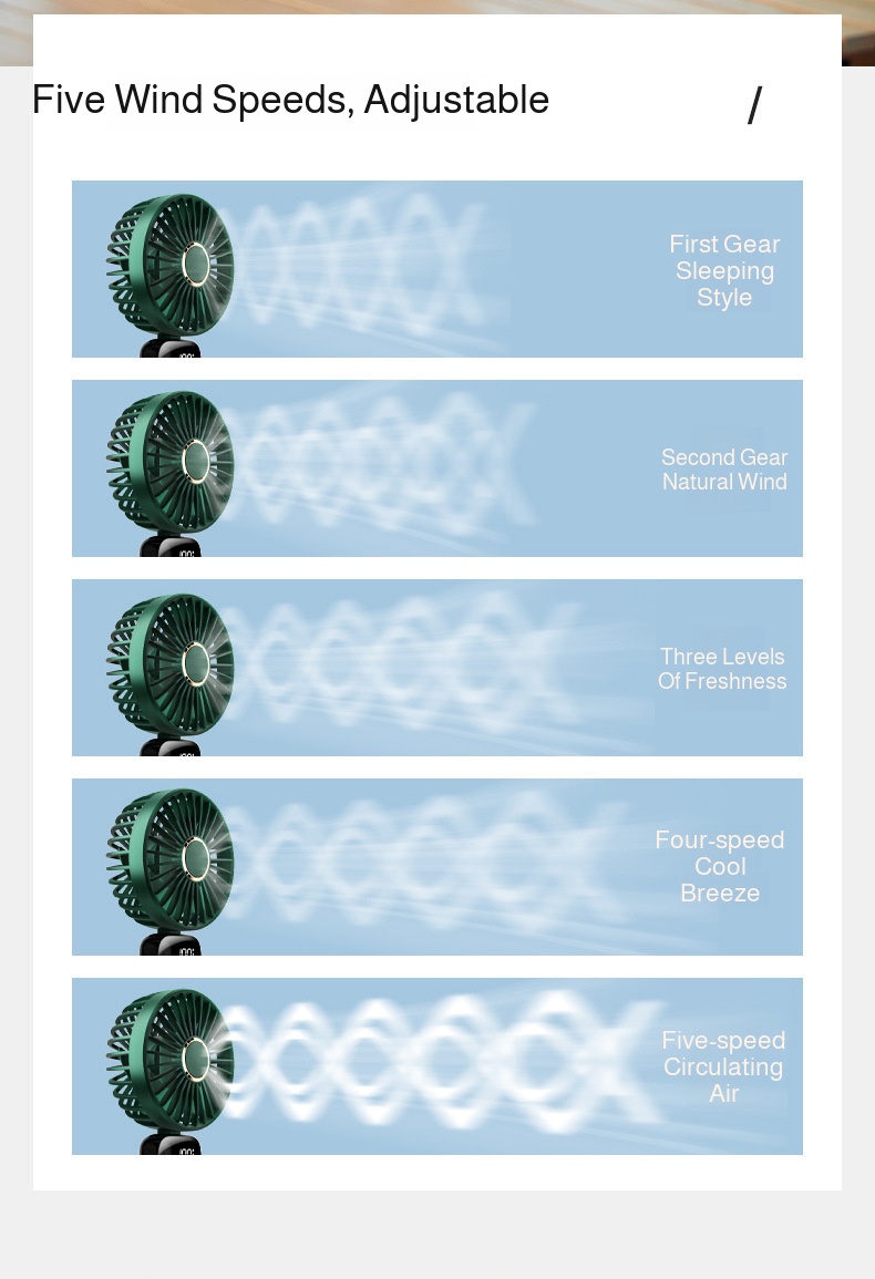 Mini desktop fan with folding feature