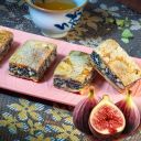 Fig black sesame and walnut sandwich pie