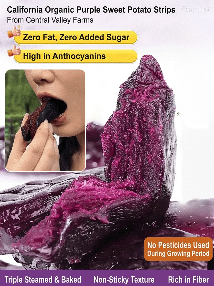 【❤️Available for 20 days only. Exclusively sold here.】0 Fat Anthocyanin Purple Sweet Potato Snacks