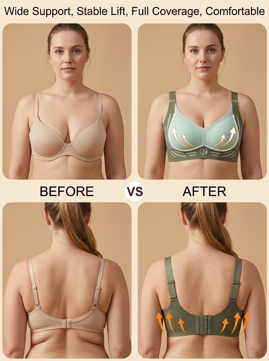 【Look 20 lbs Lighter】3D Wire-Free Minimizer Bra 💖 | Look 2 Cups Smaller | Anti-Gravity Lift | Seamless | Breathable 🌸
