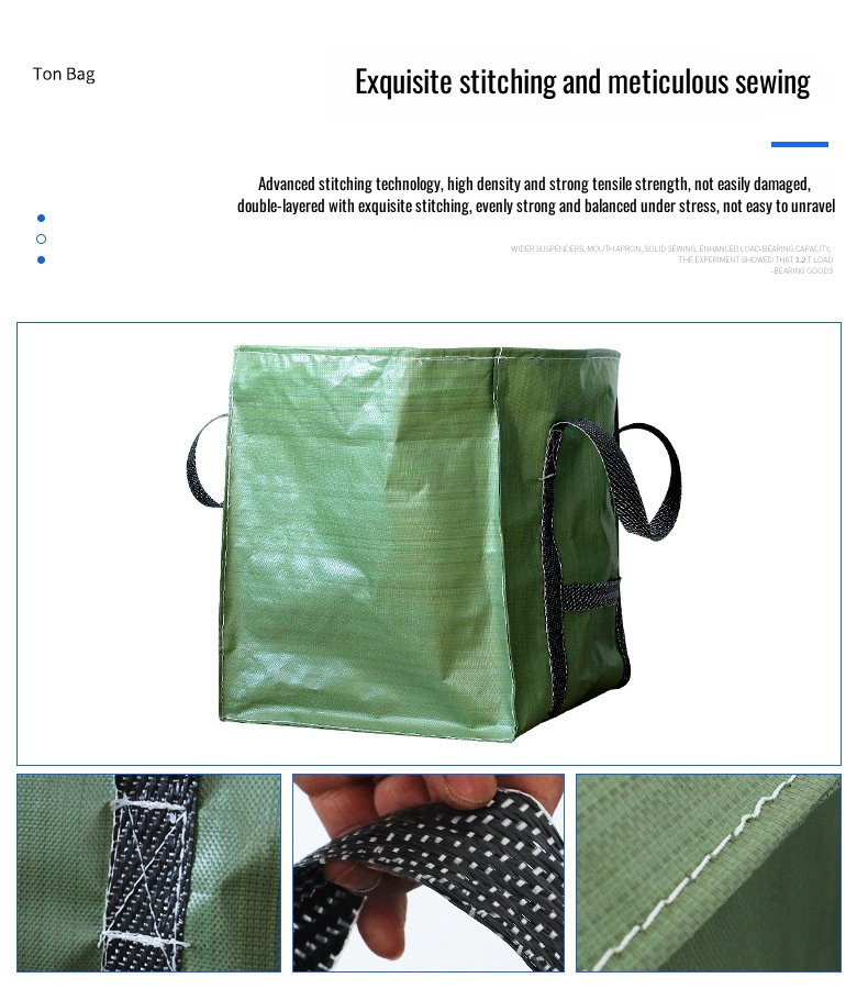 Courtyard cleanup with waterproof garden bag