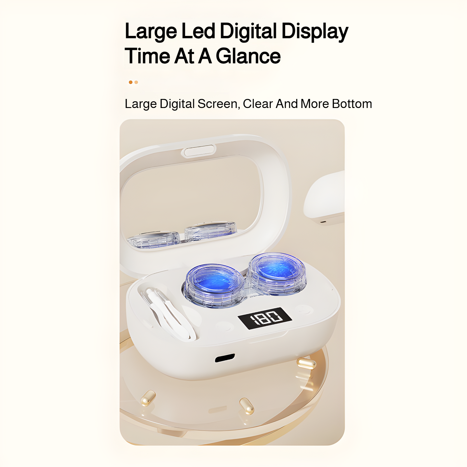 Efficient beauty lens care with ultrasonic cleaner box