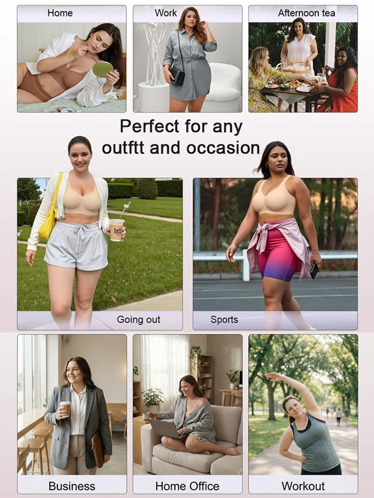 【💑Say goodbye to sagging breasts and effectively reduce underarm fat.】 Non-wired lift bra that makes a large bust appear smaller.