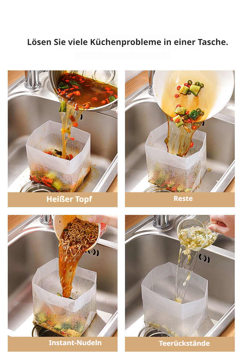 Küchensieb als Abfluss Schutz im Einsatz