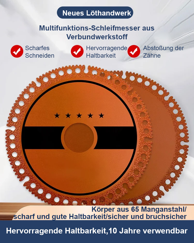 Die multifunktionale Trennscheibe mit Diamantlegierung 💎 Hält 50 Jahre in Industriequalität!
