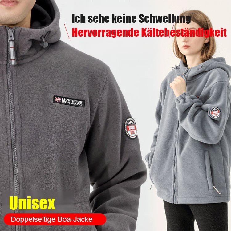 【Wärmer als Daunen】Norwegische Outdoor-Premiummarke【Zweiseitige Fleece-Jacke】99% Kaschmir