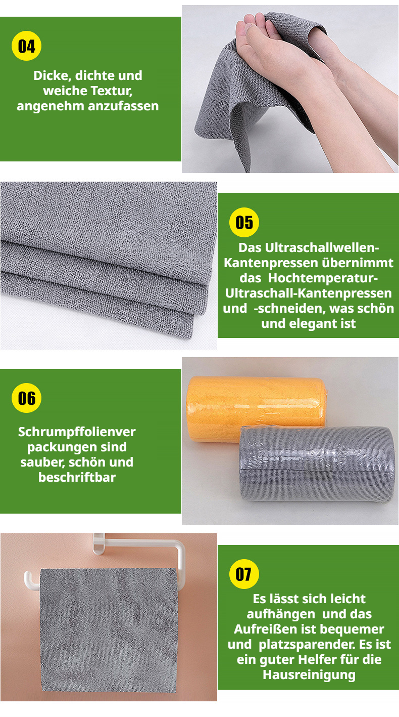 Fusselfreie Spüllappen für die Hausarbeitsreinigung