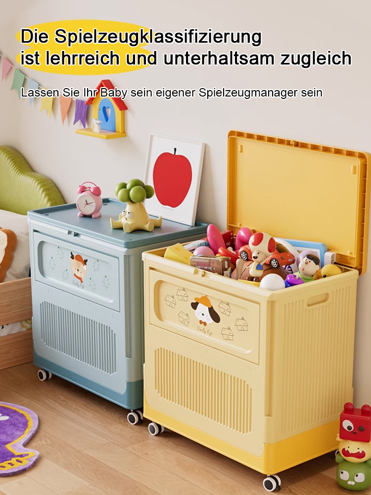 Platz für 50 Kleidungsstücke! ✨ Die faltbare XL-Aufbewahrungsbox mit Rollen. Keine Montage, sofort startklar! 📦💨