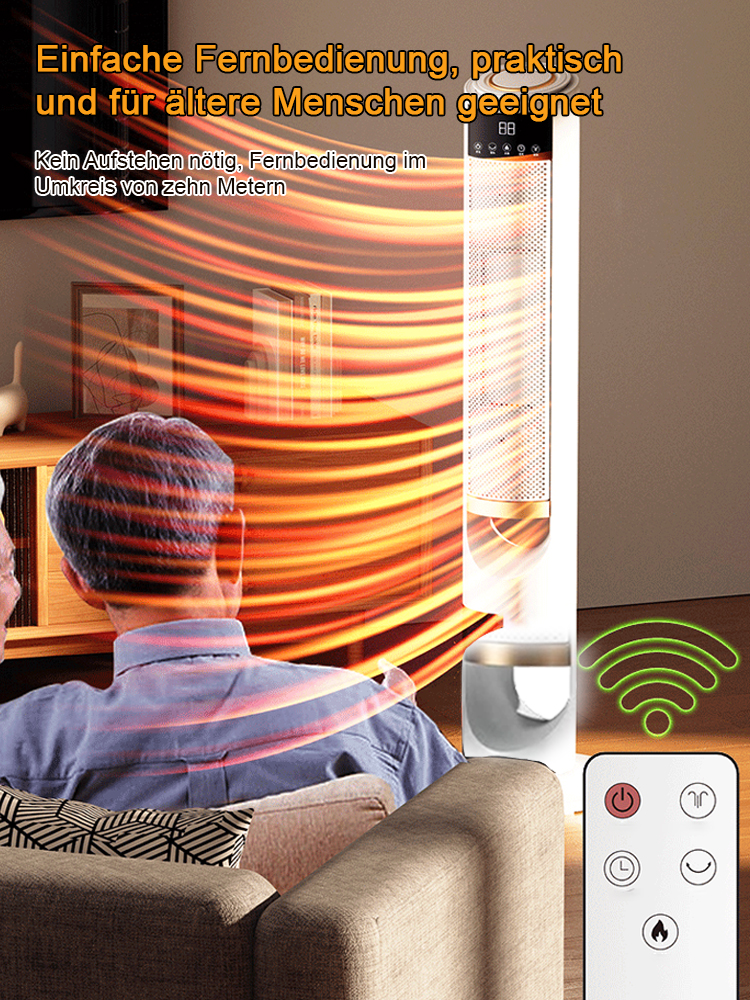 【Wärmt den ganzen Raum in 3 Minuten】Intelligentes 3D-Flammen-Heizgerät mit Luftbefeuchter, das nur 1 kWh pro Tag verbraucht.