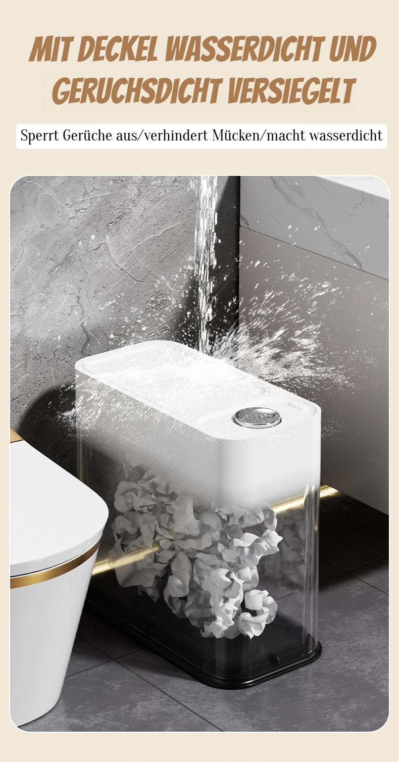 Platzsparender Mülleimer mit einfachem Öffnungsmechanismus