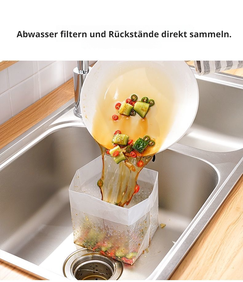 Anti-Blockier Küchenabfluss Sieb in Aktion